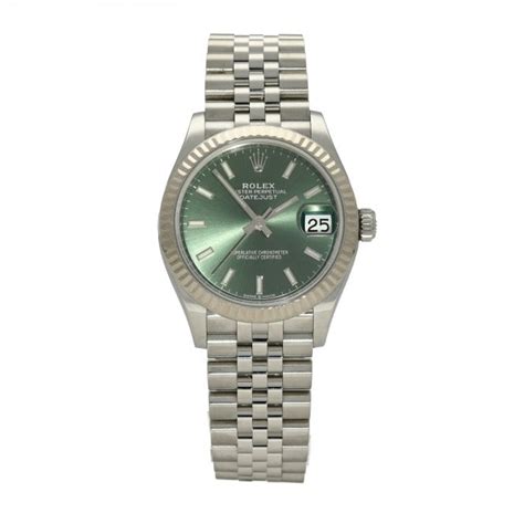 rolex 278274 green|rolex datejust midsize diamond dial.